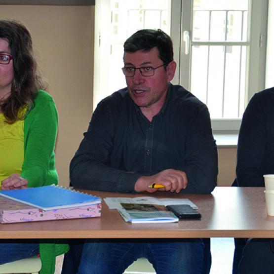 Aude Cathelat, présidente du GAB 52 aux côtés de Thierry Remy, administrateur et Éric Gruot, administrateur sortant.