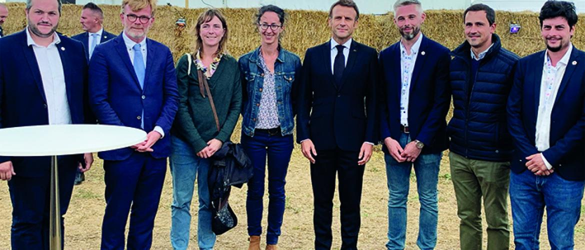 Les trois lauréats « Graines d’agriculteurs » ont été salués par le président de la République Emmanuel Macron.